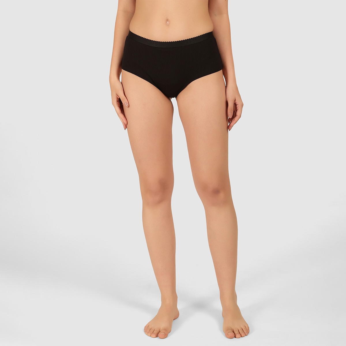Guess Black Polyamide Solid/Plain Women Brief / Hipster