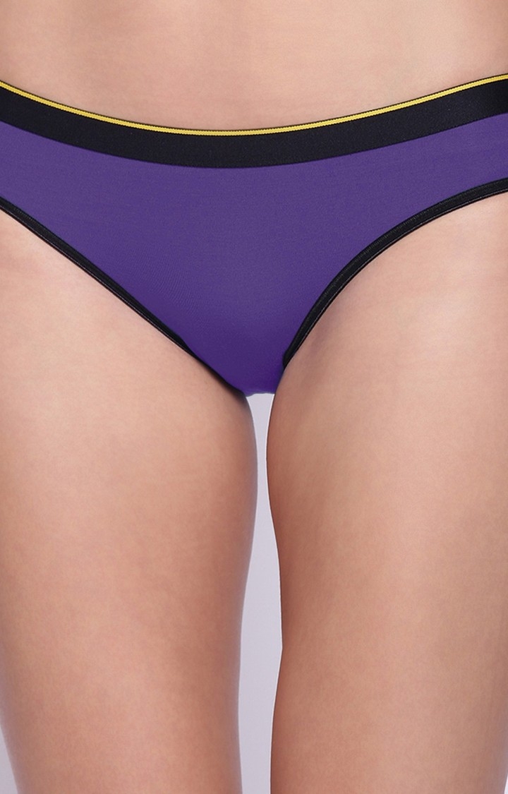 Bummer | Bummer Funktown Purple Micro Modal Bikini For Women 3