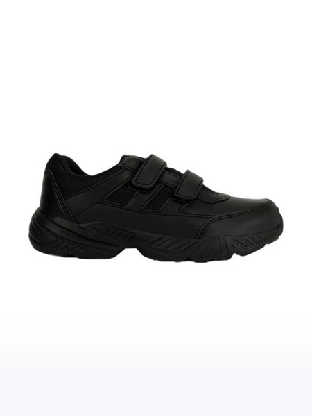 Campus Shoes | Boys Black BINGO 151VS School Shoes 0