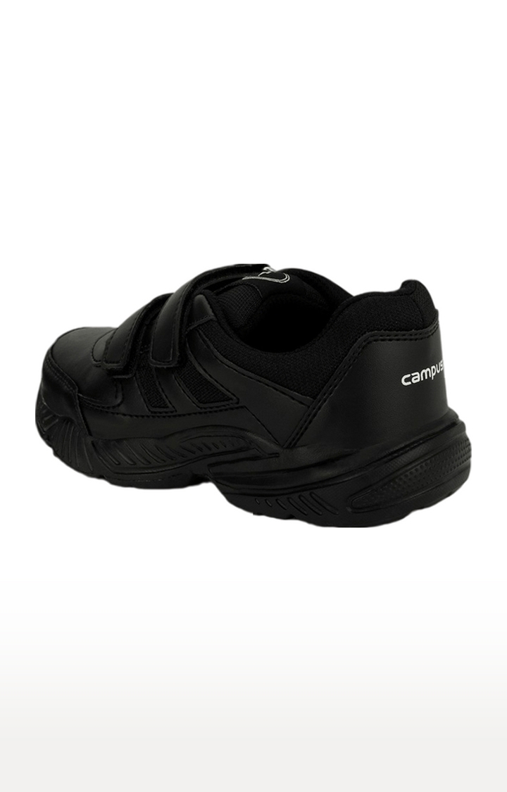 Campus Shoes | Boy's Bingo-151Vs Black PU School Shoes 1