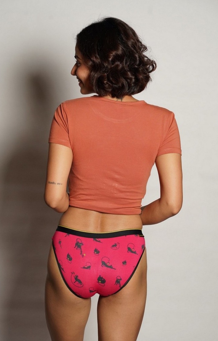 Bummer | Bummer Pink Undercats Micro Modal Bikini For Women 3