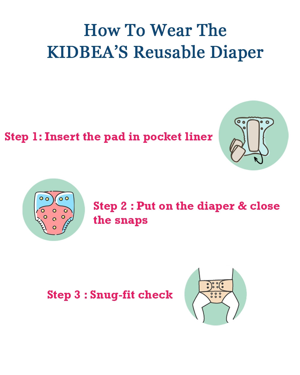 Kidbea | Kidbea Premium Adjustable Baby Cloth Diaper For 5Kg-17Kg | 0 to 3 years-Hip Hip Hooray 4