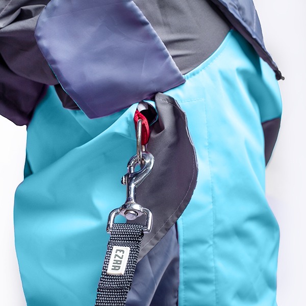 Ezra Full Sleeves Raincoat - Blue