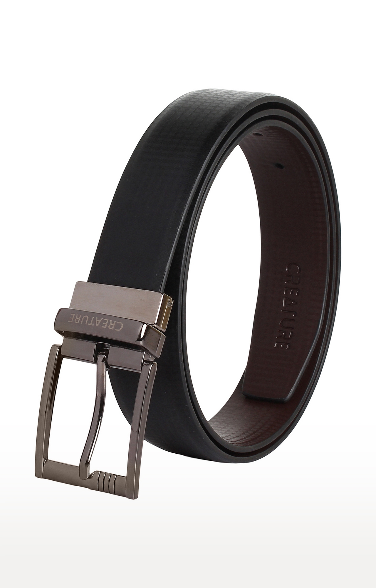 CREATURE | Creature Reversible Leather Black and Brown Casual Belt for Men 2
