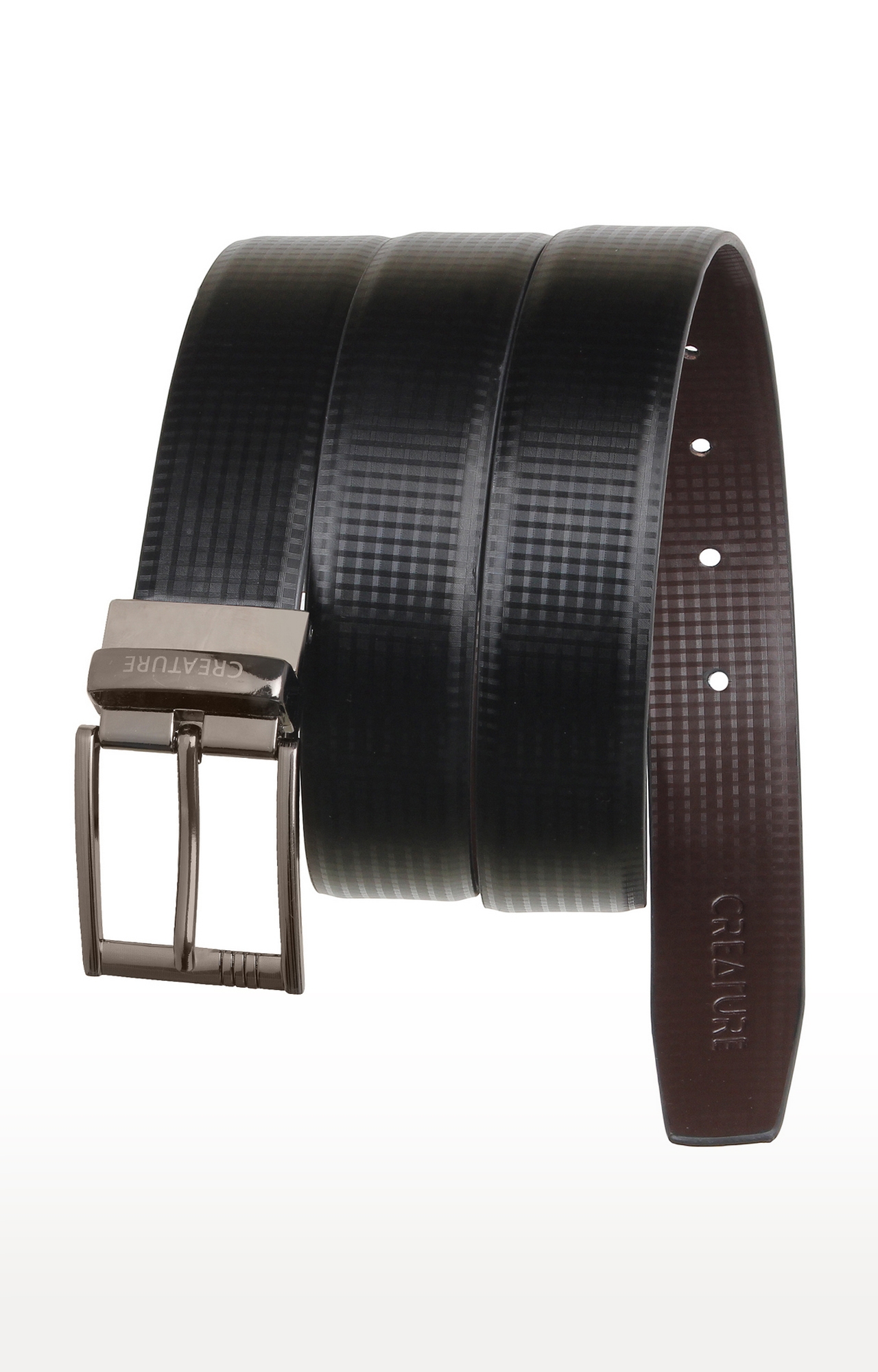 CREATURE | Creature Reversible Leather Black and Brown Casual Belt for Men 0
