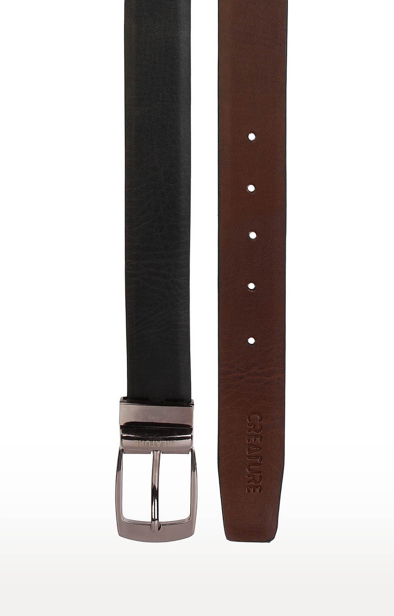 CREATURE | Creature Reversible Faux Leather Black and Brown Casual Belt for Men 4