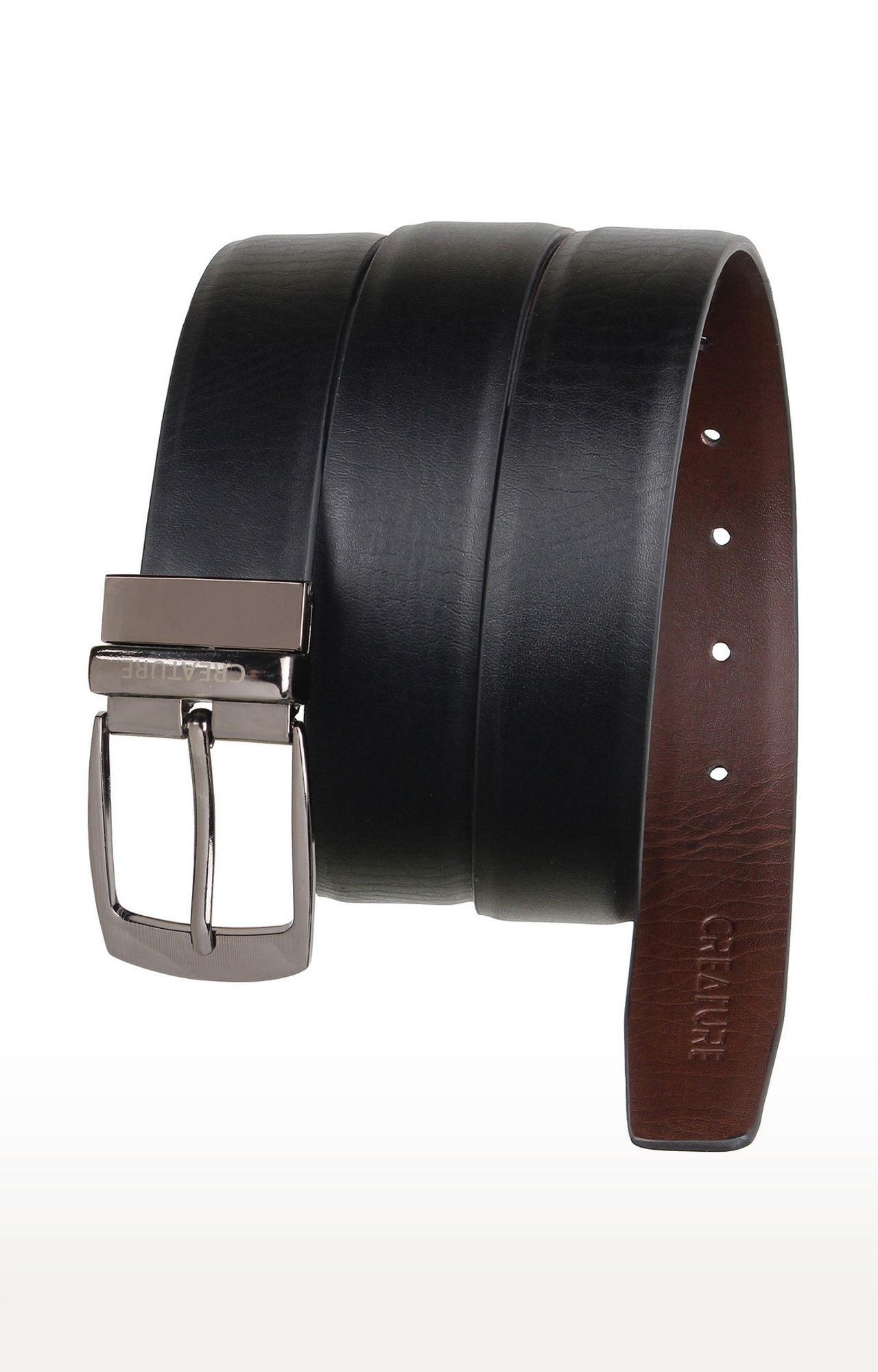 CREATURE | Creature Reversible Faux Leather Black and Brown Casual Belt for Men 0