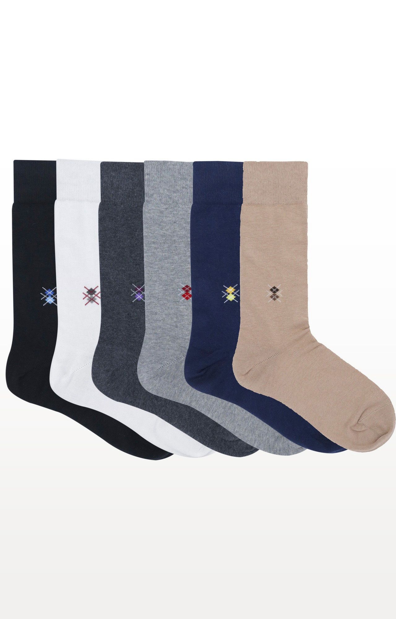BALENZIA | Multi-Coloured Solid Socks (Pack of 6) 1