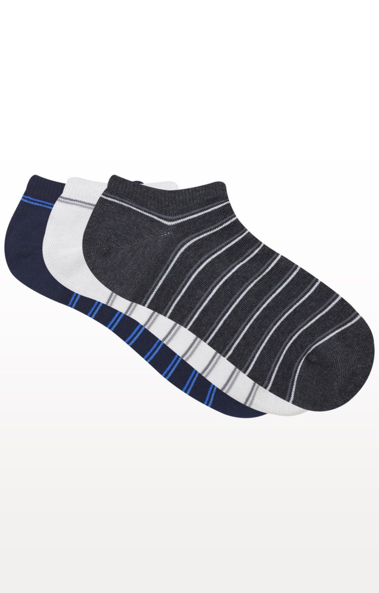 BALENZIA | Multi-Coloured Striped Socks (Pack of 3) 1