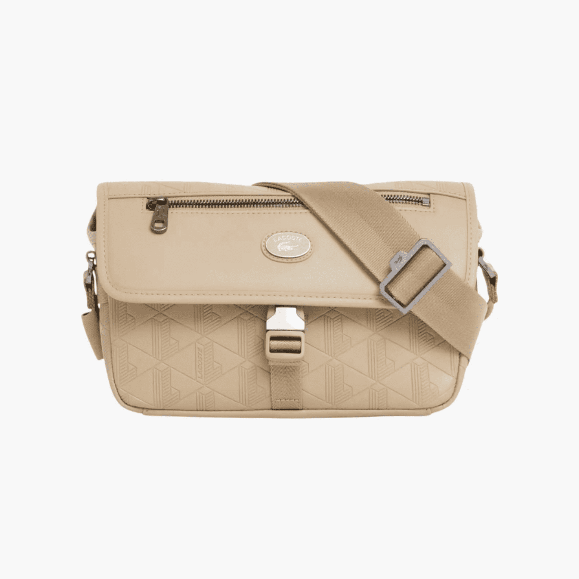 Small Monogram Leather Flap Satchel