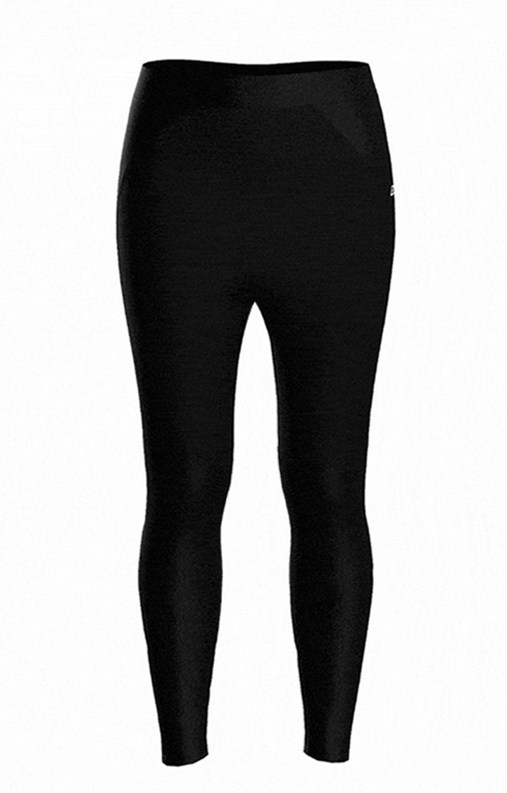 Women's Black Solid Tights