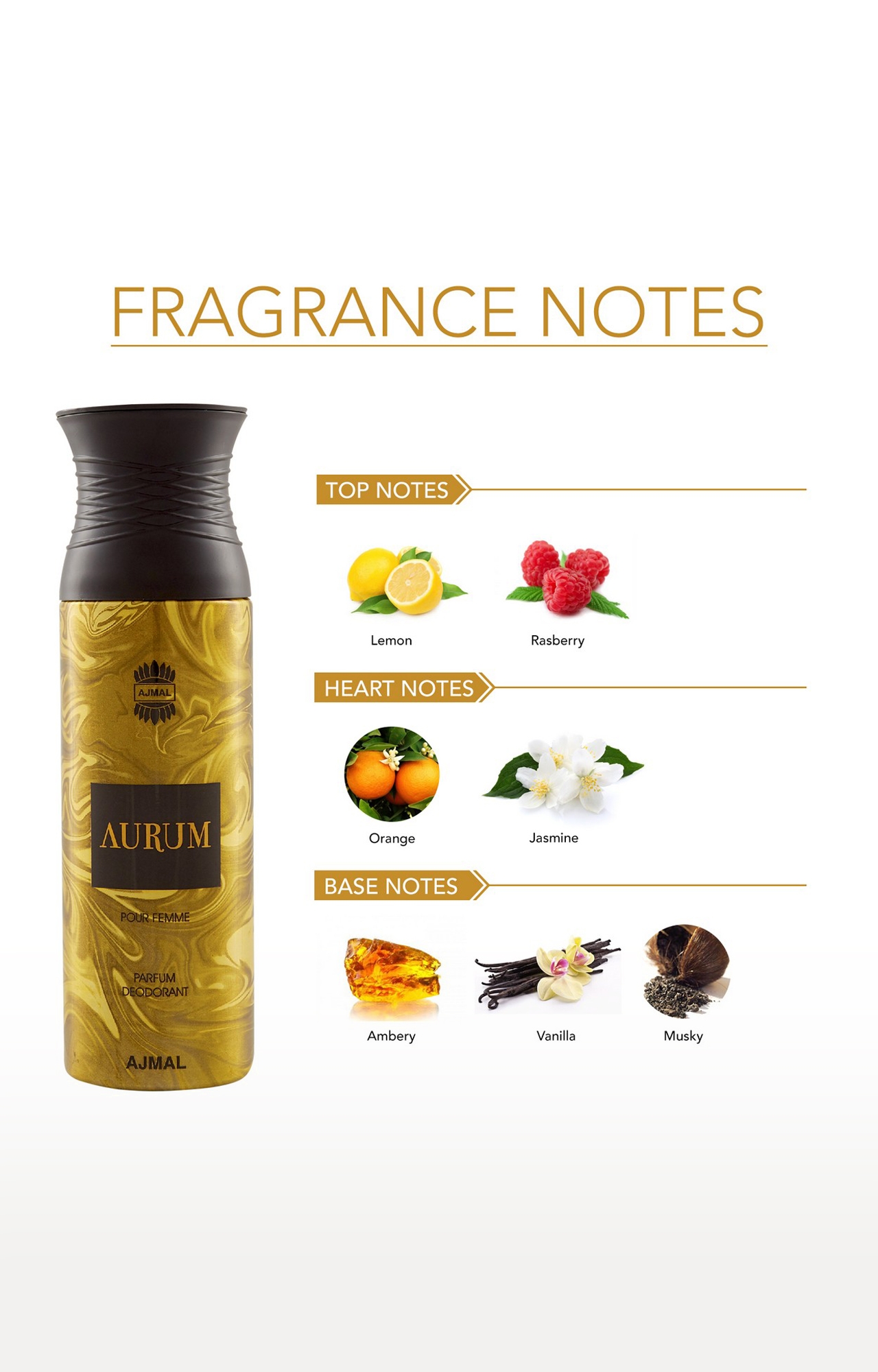 Ajmal | Maryaj Blaze Eau De Parfum Citrus Aromatic Perfume 100Ml For Men And Ajmal Aurum Femme Deodorant Fruity Floral Fragrance 200Ml For Women 3