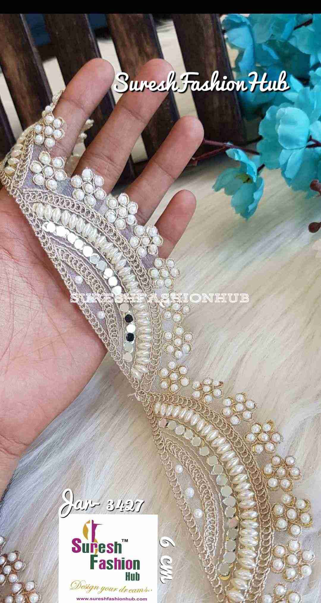 Glamorous Scallop Gold Designer Trim