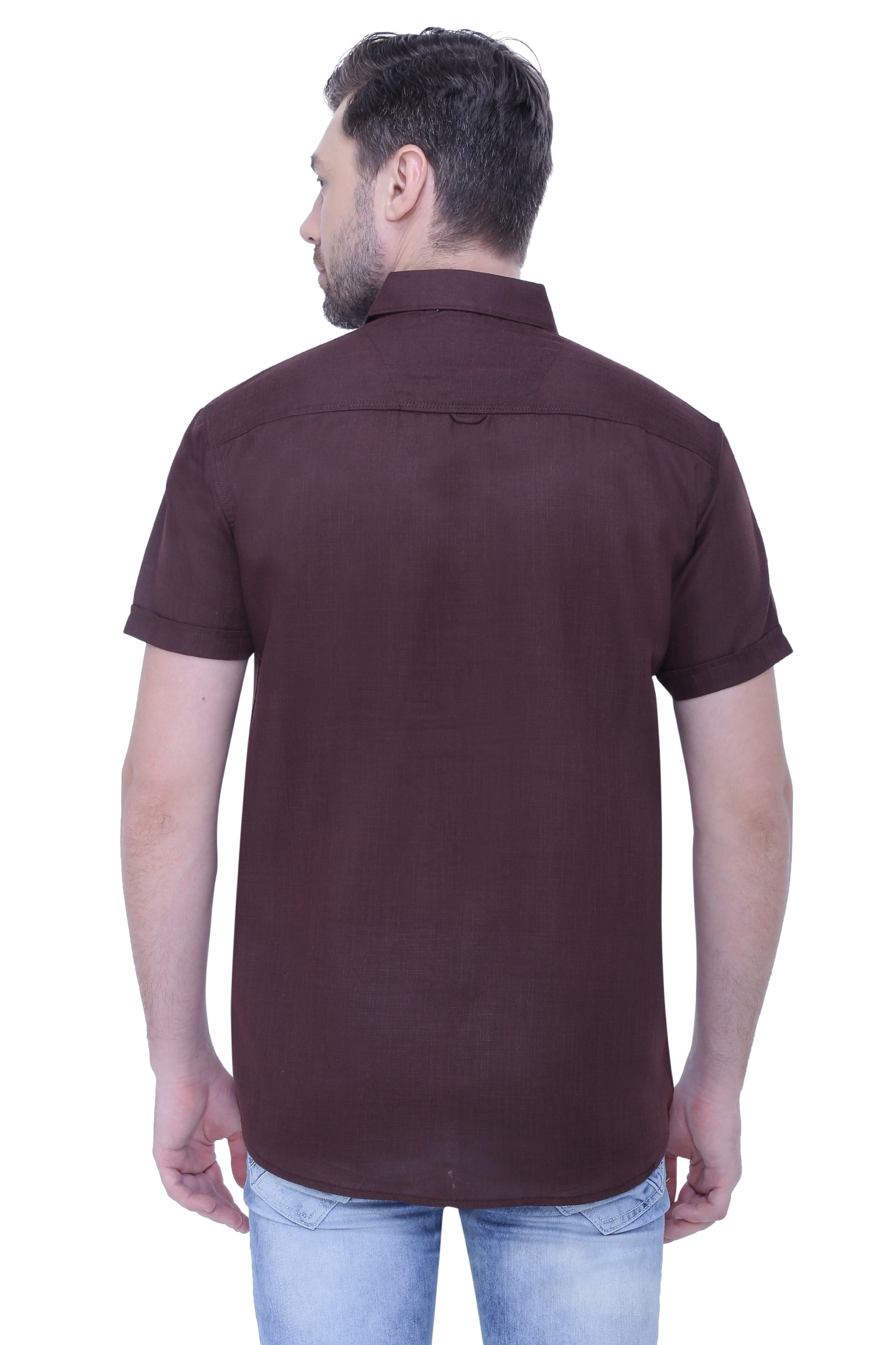Kuons Avenue | Kuons Avenue Men's Linen Blend Half Sleeves Casual Shirt-KACLHS1240 2