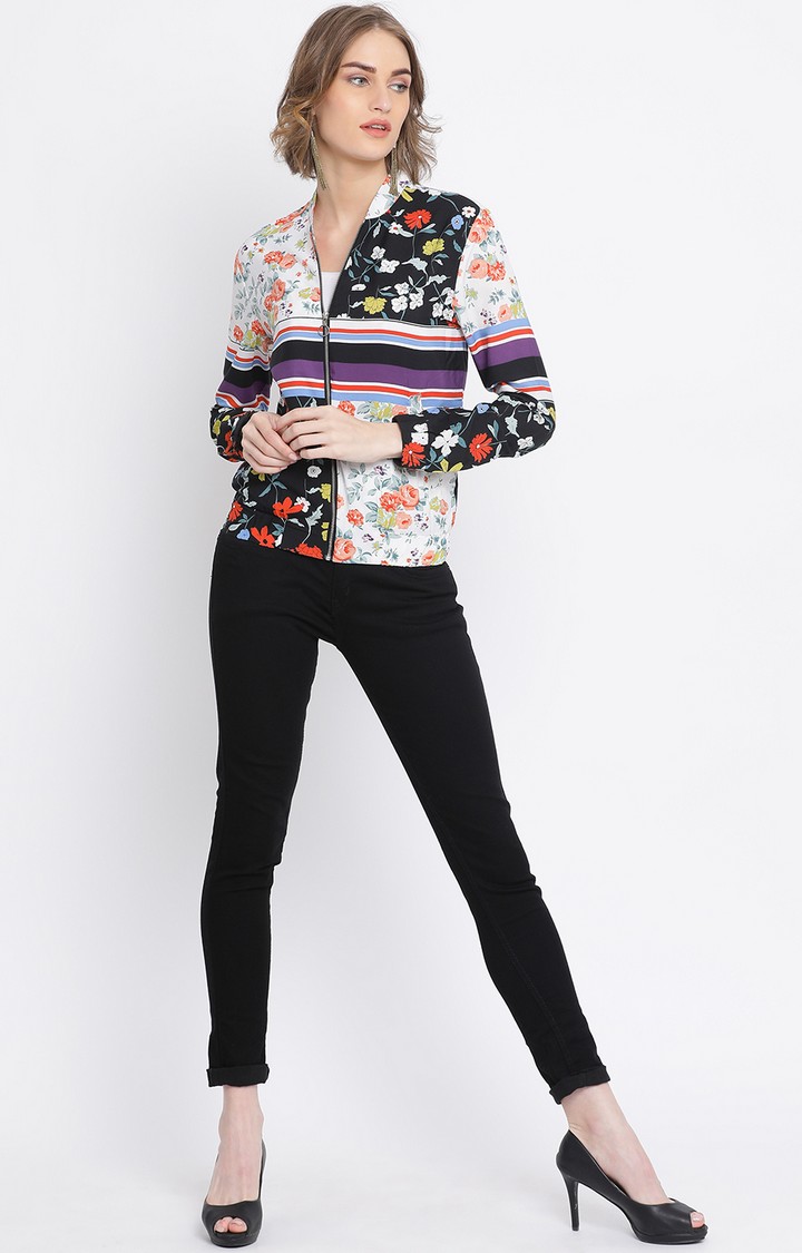 Floral Jimmy Scarf Print Bomber
