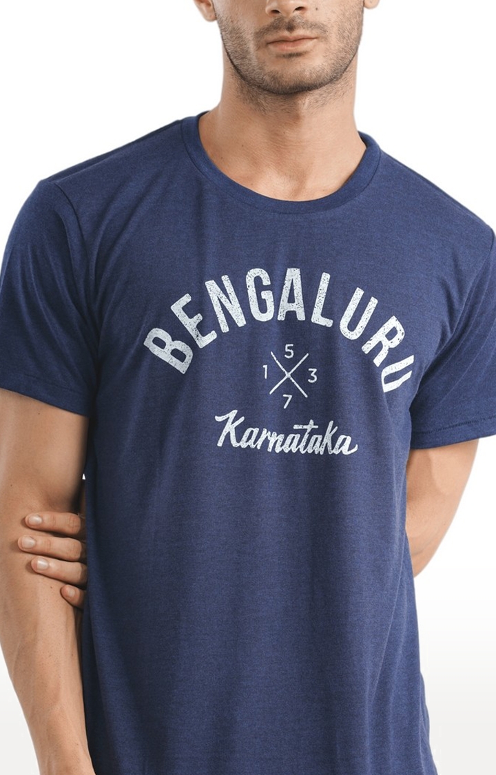 Unisex Bengaluru 1537 Karnataka Tri-Blend T-Shirt Navy