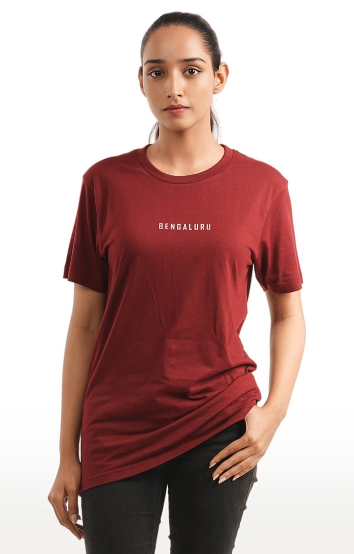 1947IND | Unisex Products Bengaluru Block Tri-Blend T-Shirt in Wine