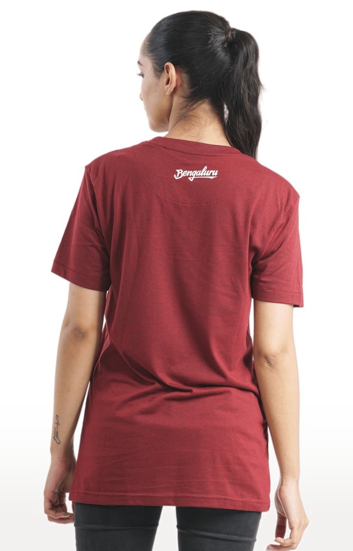 Unisex Products Bengaluru Block Tri-Blend T-Shirt in Wine