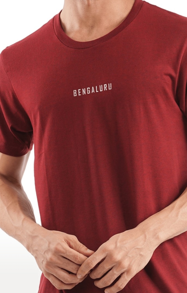Unisex Products Bengaluru Block Tri-Blend T-Shirt in Wine