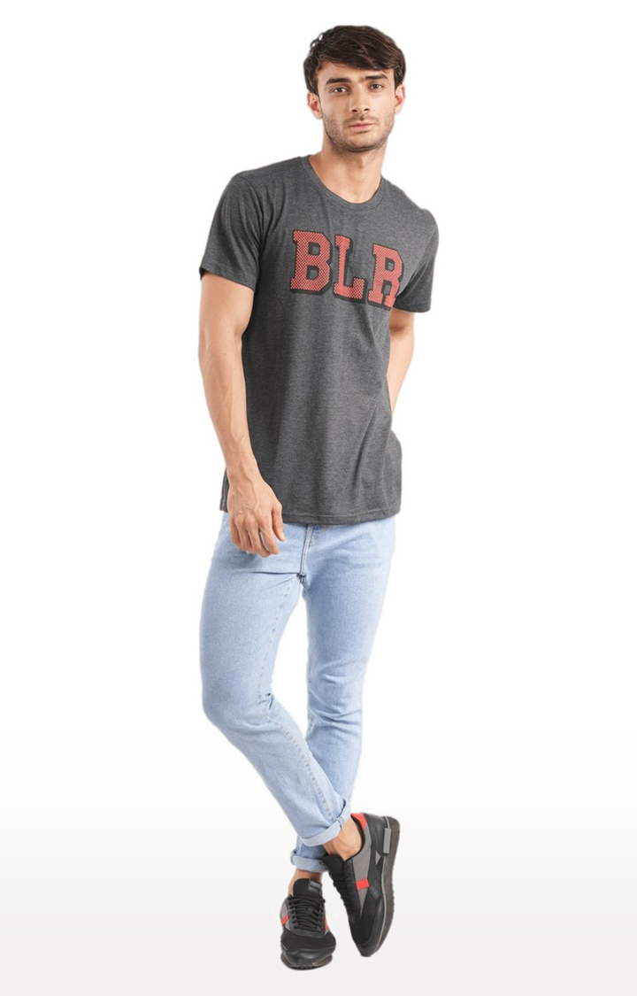 Unisex Bengaluru Dotted Tri-Blend T-Shirt in Charcoal