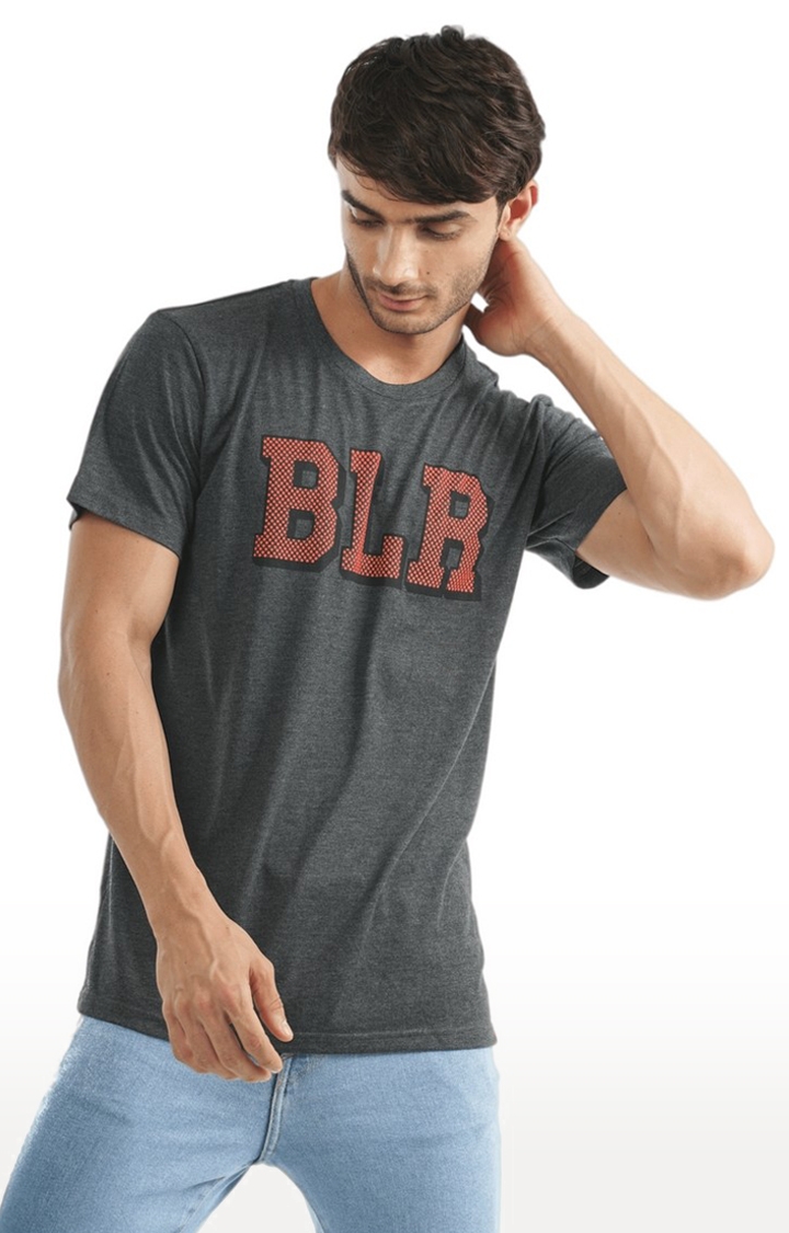 Unisex Bengaluru Dotted Tri-Blend T-Shirt in Charcoal