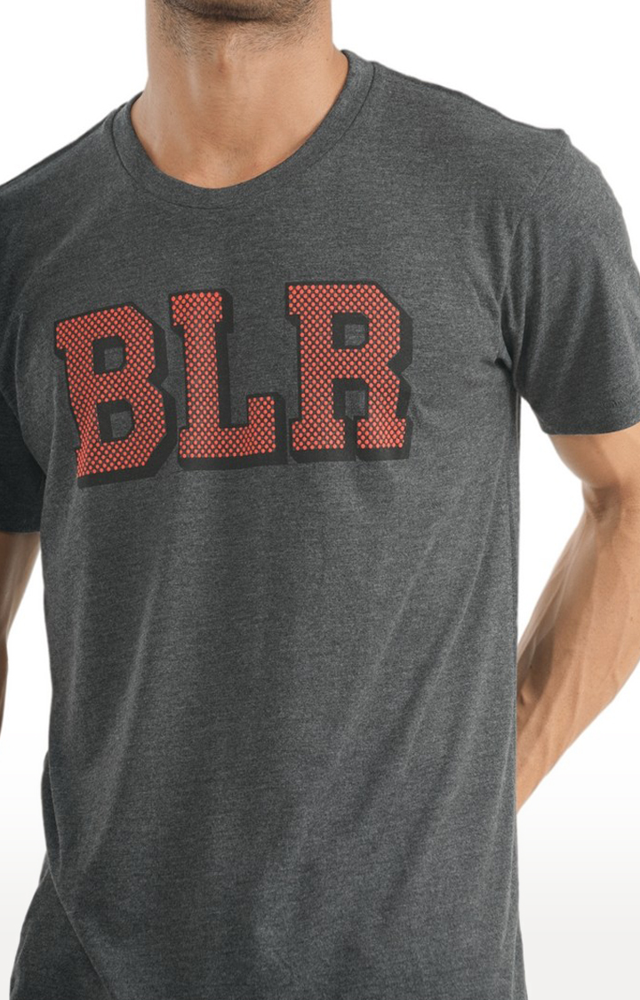 Unisex Bengaluru Dotted Tri-Blend T-Shirt in Charcoal