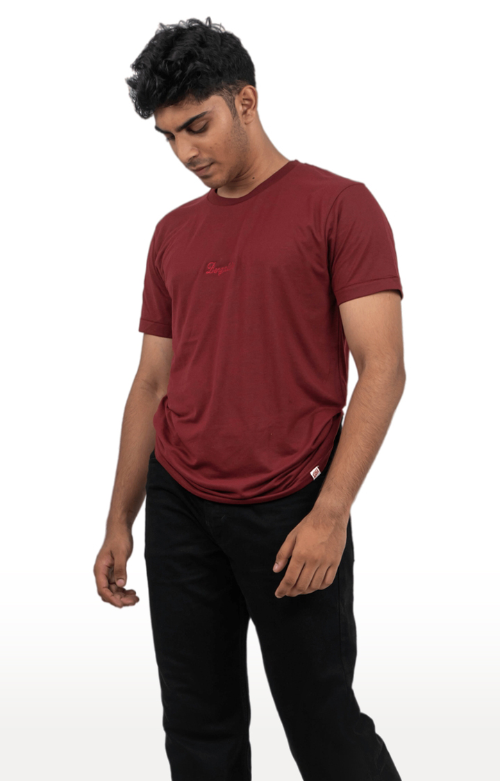 Unisex BENGALURU Embroidered Tri-Blend T-Shirt in Wine