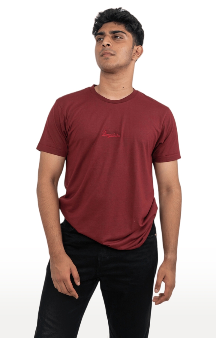 Unisex BENGALURU Embroidered Tri-Blend T-Shirt in Wine