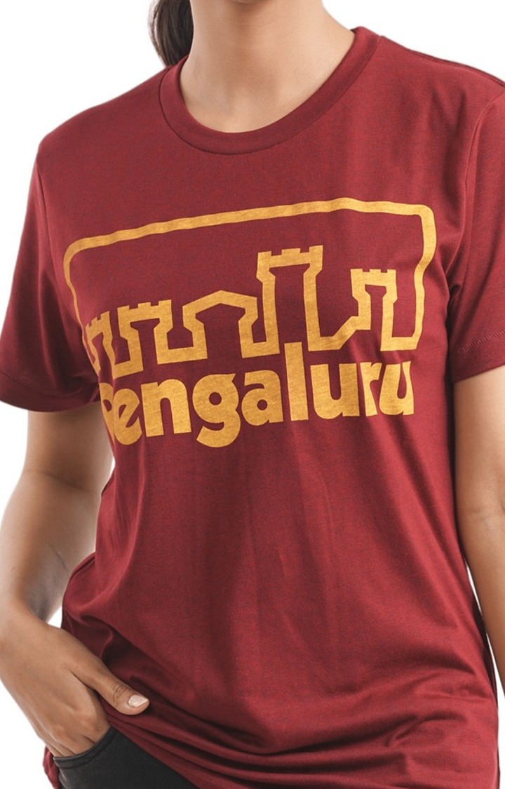 Unisex Bengaluru Palace Tri-Blend T-Shirt in Wine