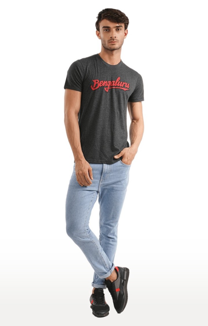 Unisex Bengaluru Logo Tri-Blend T-Shirt in Charcoal