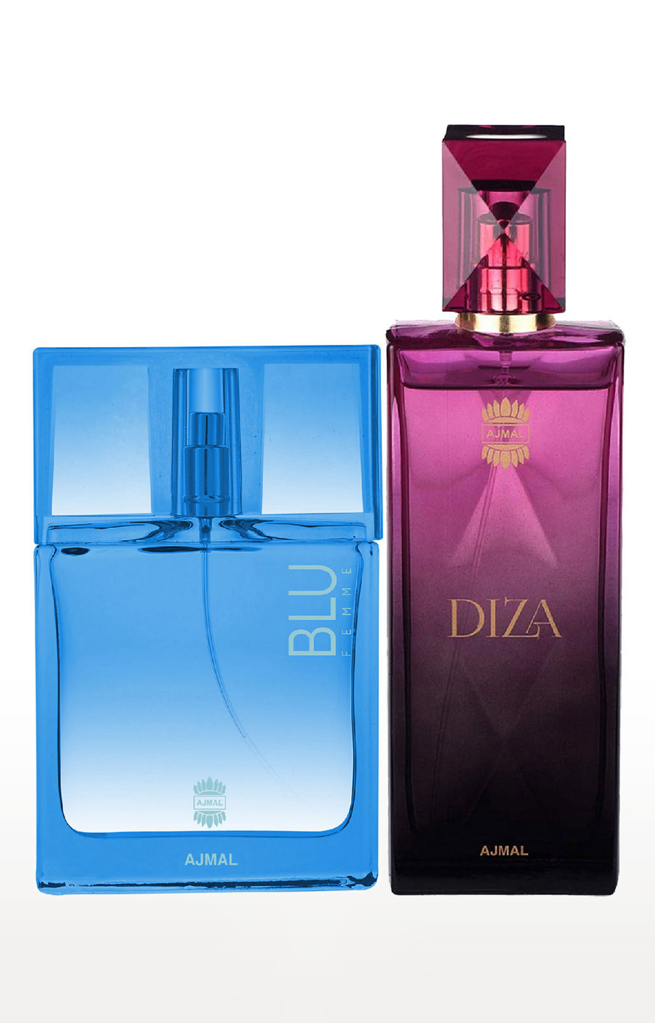 Ajmal Blu Femme EDP Perfume 50ml for Women and Diza EDP Fruity Perfume 100ml for Women