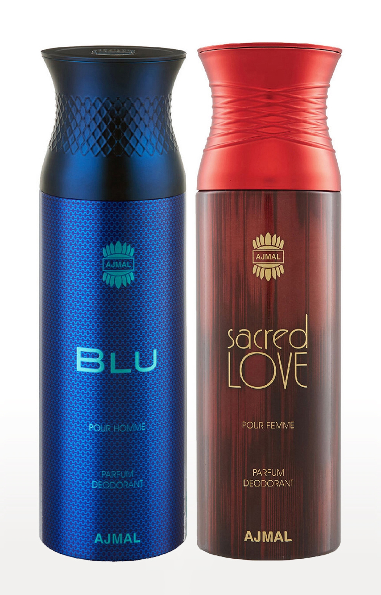 Ajmal | Ajmal Blu Homme & Sacredlove Deodorant Spray Gift For Men & Women (200 ml, Pack of 2)  0
