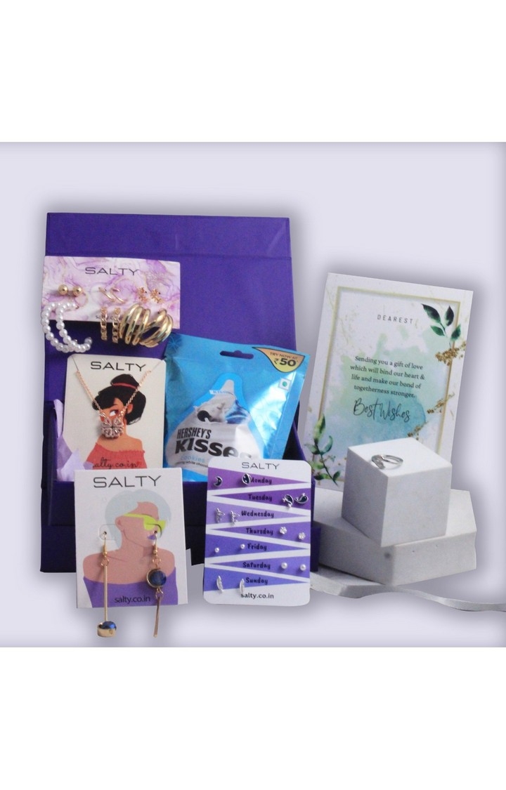 Salty | "The Bride Tribe" Jewellery Gift Box for Her with Personalised Card