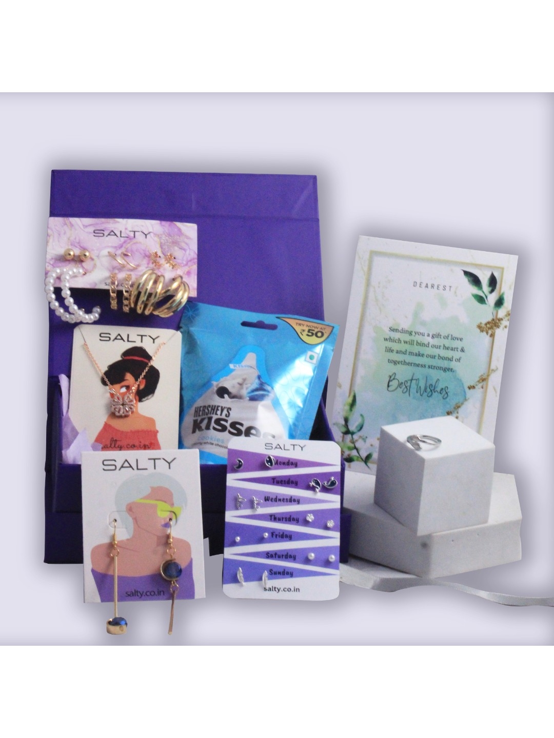 "The Bride Tribe" Jewellery Gift Box for Her with Personalised Card