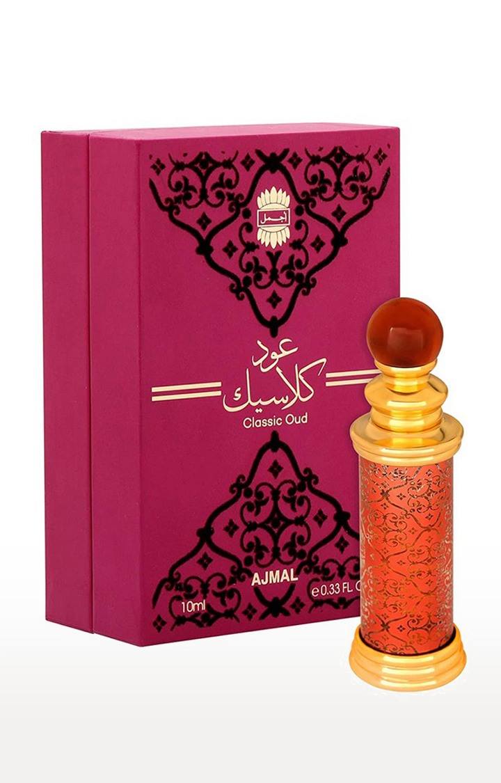 Ajmal Blu EDP Aquatic Perfume 90ml for Men and Classic Oud Concentrated Perfume Oil Oudh Alcohol-free Attar 10ml for Unisex