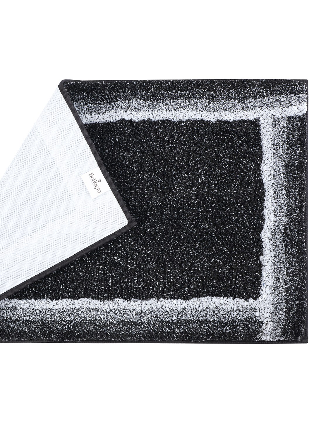 CloudStep (40x60cm) Black Anti-Slip Bath Mat with TPR Backing