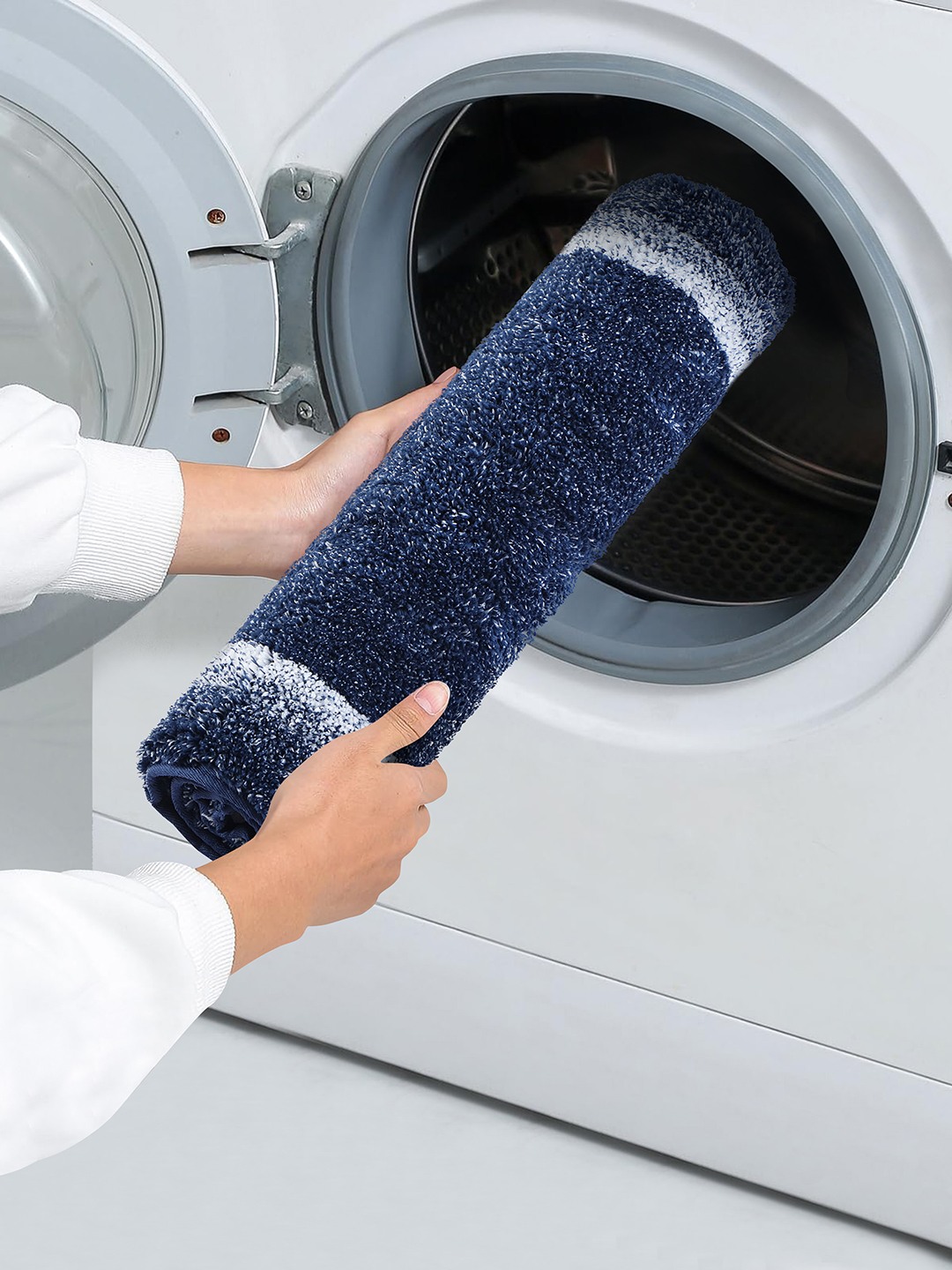 CloudStep (40x60cm) Blue Anti-Slip Bath Mat with TPR Backing