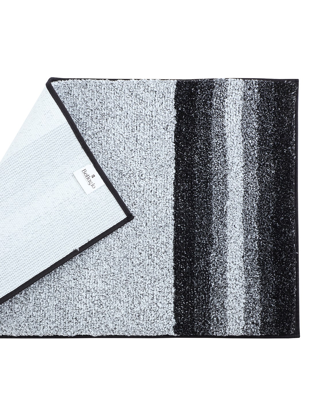 Luxe (40x60cm) Black Anti-Slip Bath Mat with TPR Backing