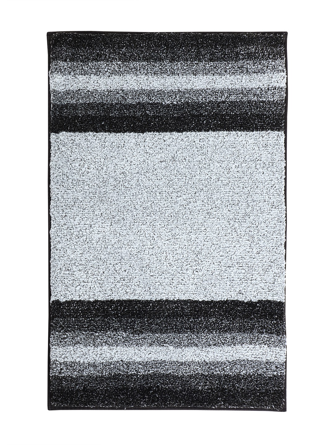 Luxe (40x60cm) Black Anti-Slip Bath Mat with TPR Backing