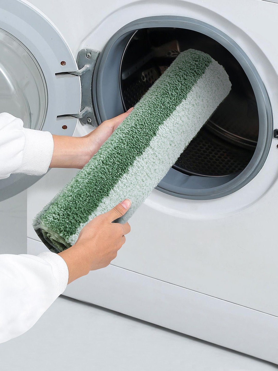 Luxe (40x60cm) Green Anti-Slip Bath Mat with TPR Backing
