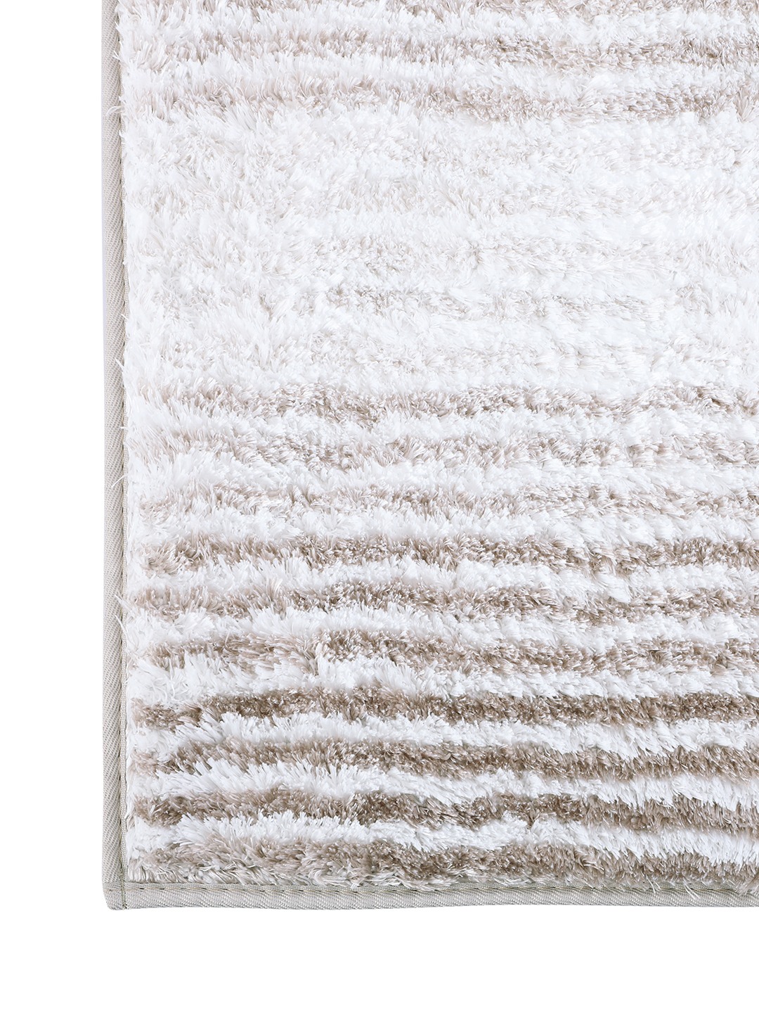 Plush (40x60cm) Beige Anti-Slip Bath Mat with TPR Backing