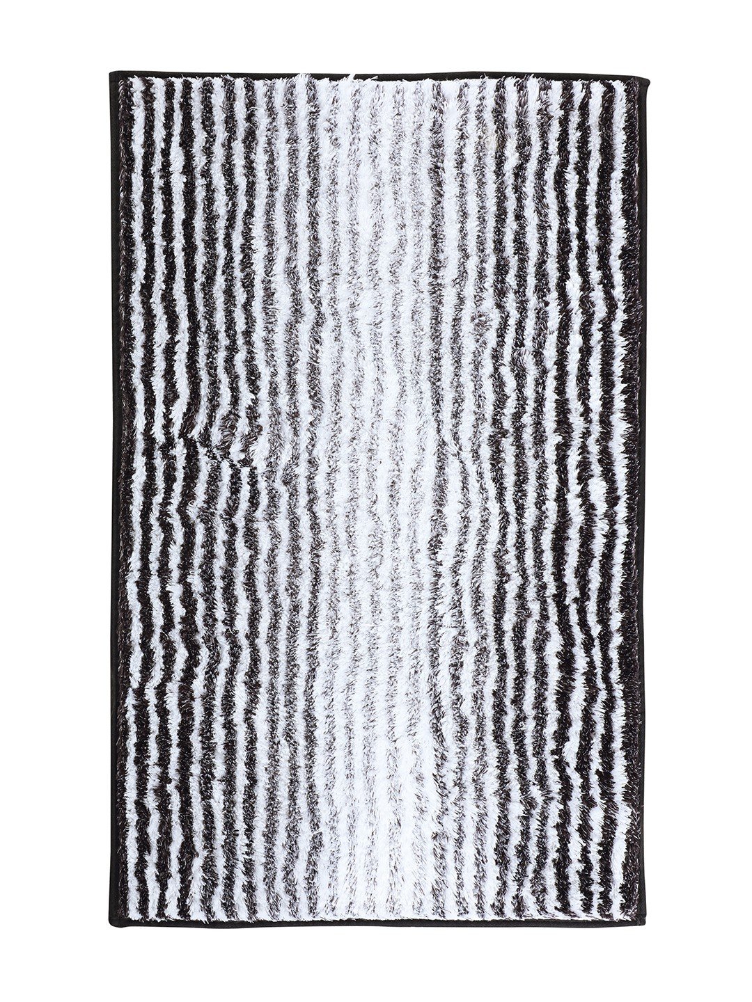 Plush (40x60cm) Black Anti-Slip Bath Mat with TPR Backing