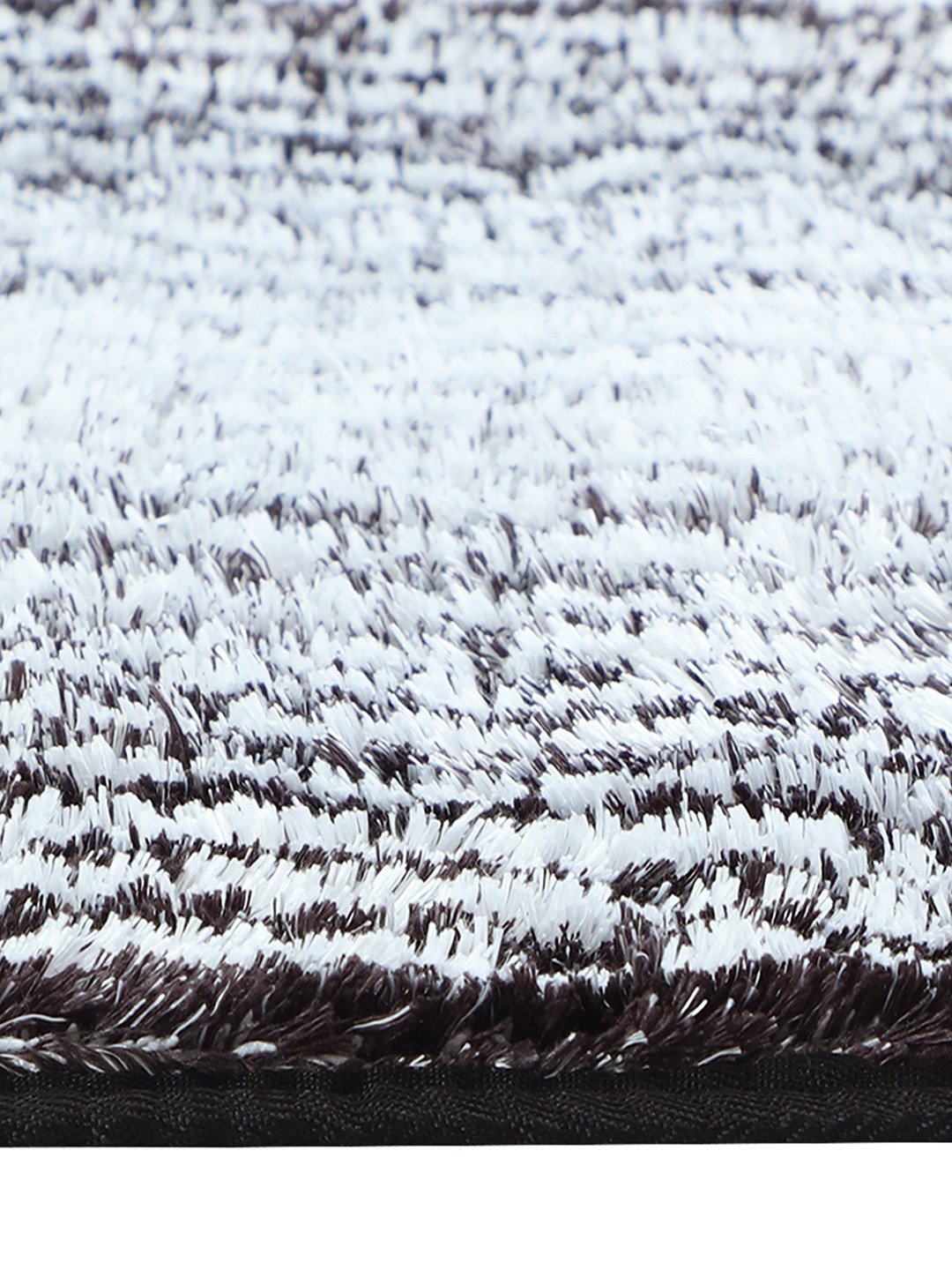 Plush (40x60cm) Black Anti-Slip Bath Mat with TPR Backing