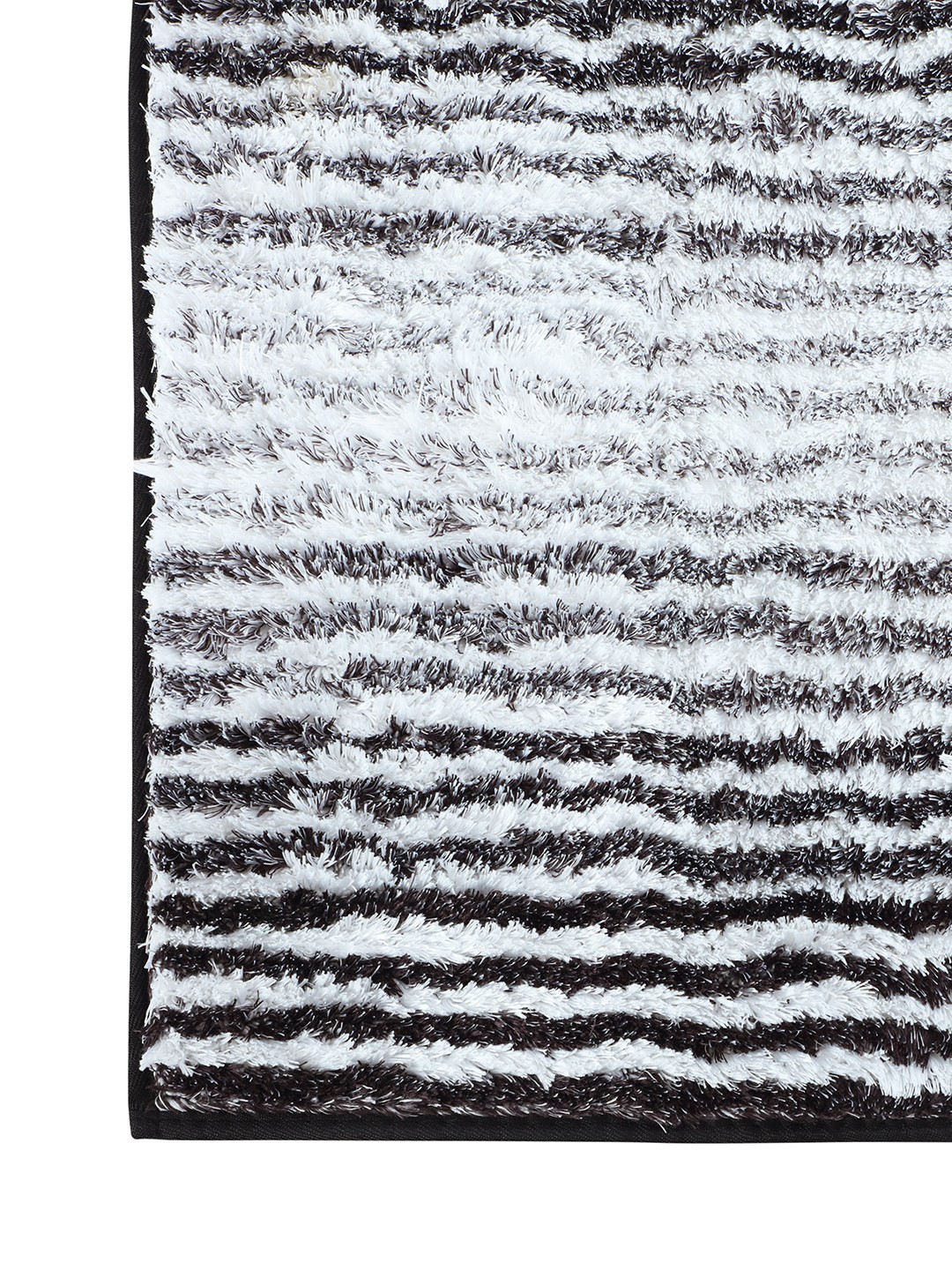 Plush (40x60cm) Black Anti-Slip Bath Mat with TPR Backing