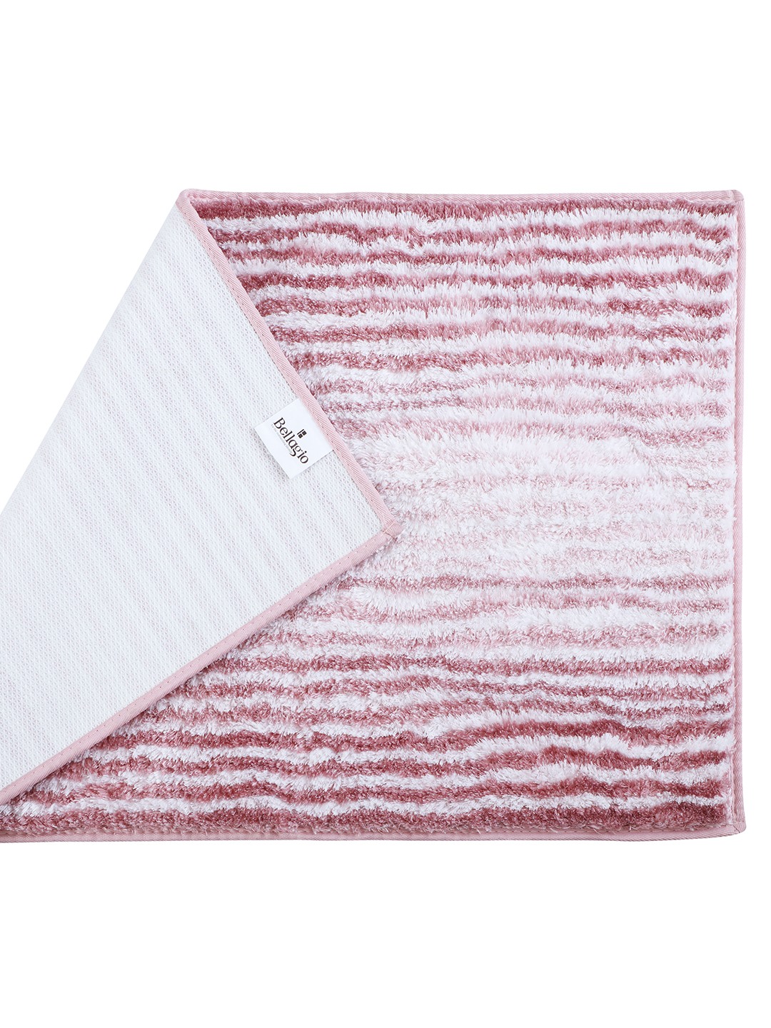 Plush (40x60cm) Pink Anti-Slip Bath Mat with TPR Backing