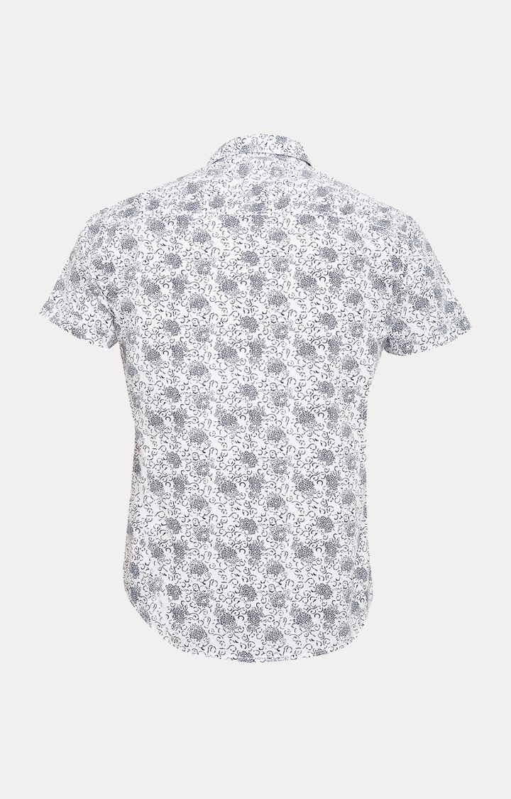 Crimsoune Club | White Printed Casual Shirt 1