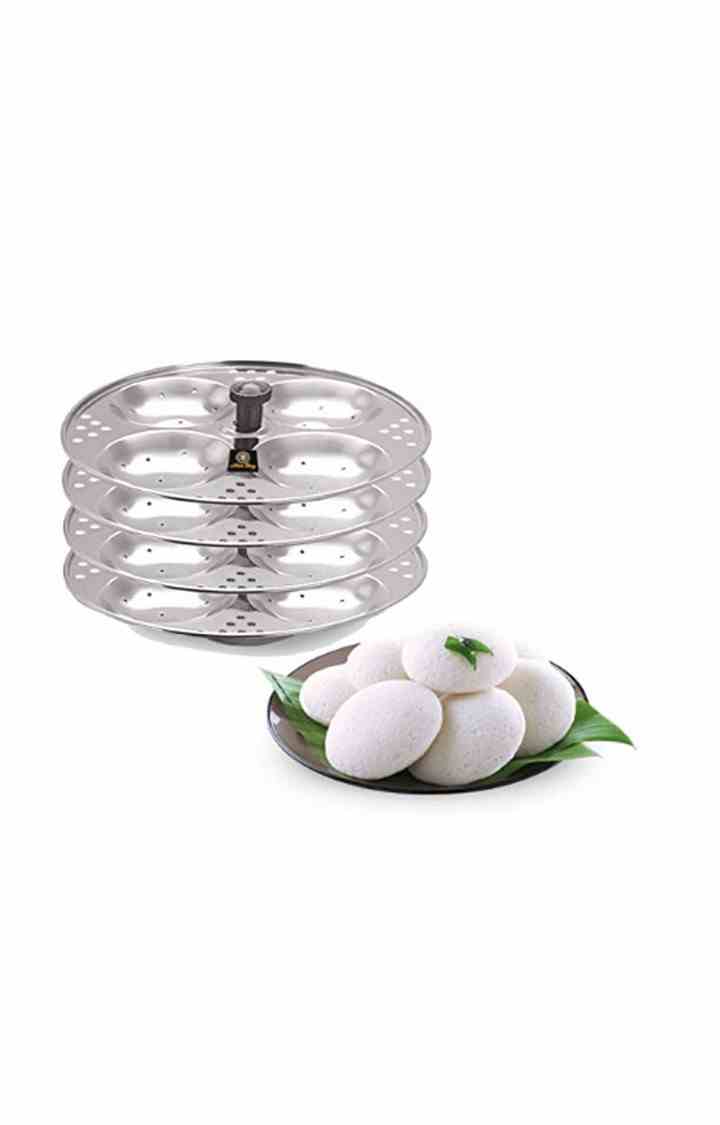 Stainless Steel Idli Cooker Stand - Holds 4 Plates, Perfect For Indian Kitchen! 7 thumbnail image