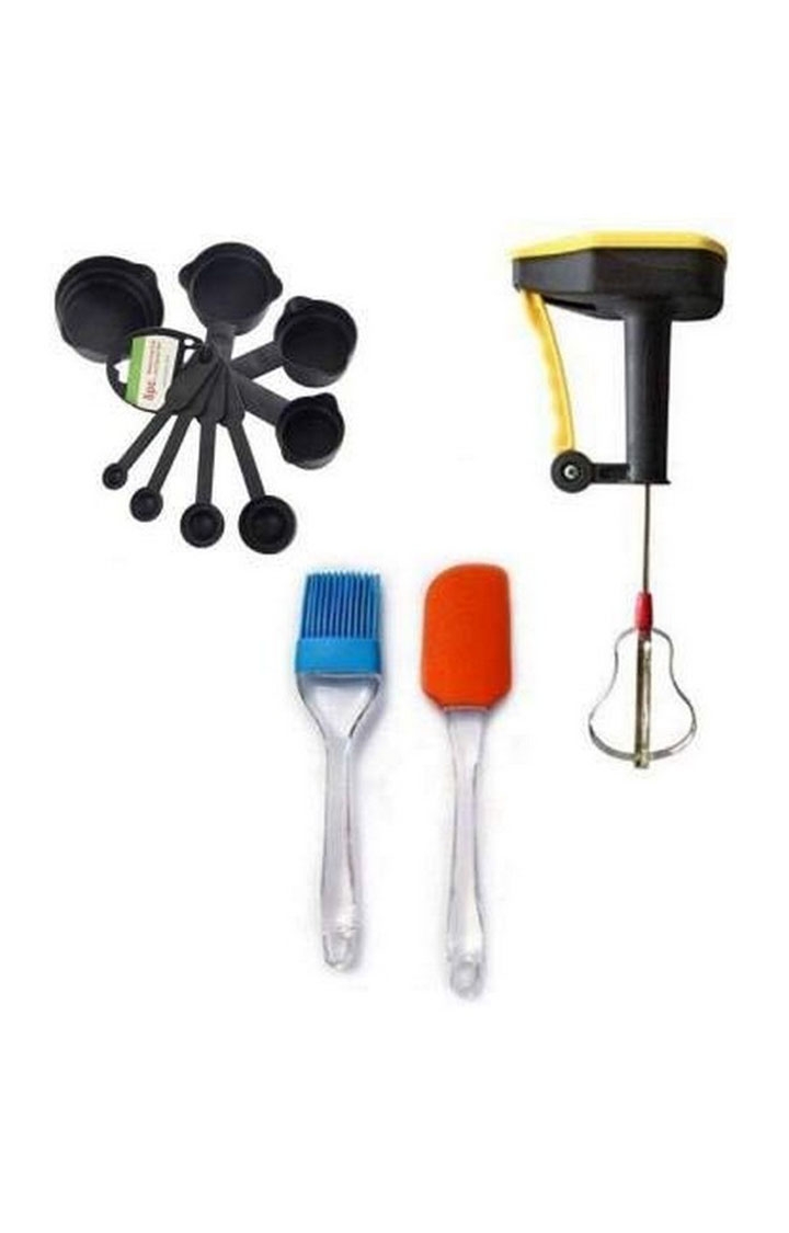 Blooms Mall | Blooms Mall Power Free Hand Blender with Silicone Spatula Oil Brush and Measuring Spoons Cups Kitchen Tool Set Combo 0