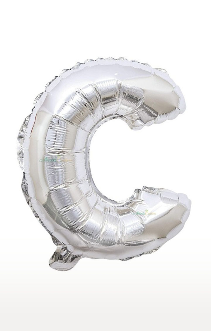 Blooms Mall | Blooms Mall Unique Alphabet Foil Balloon -C (Silver) 0