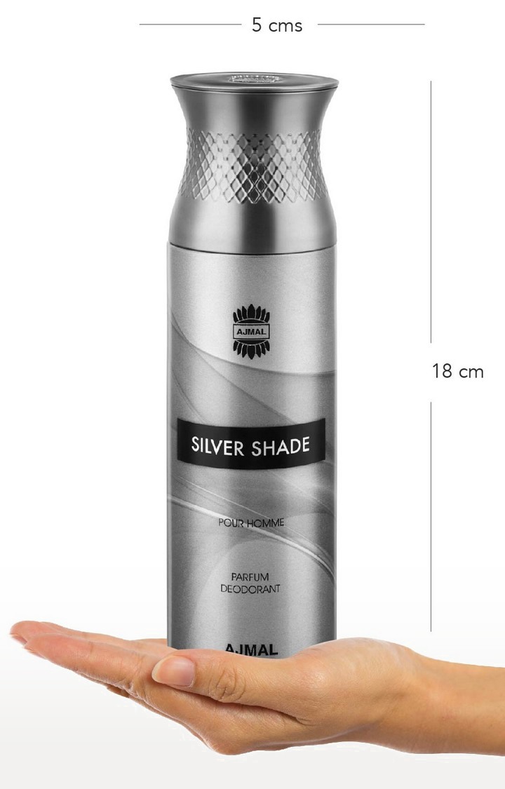 Ajmal Bombay Dreams EDP Fruity Perfume 100ml for Women and Silver Shade Homme Deodorant Fragrance 200ml for Men